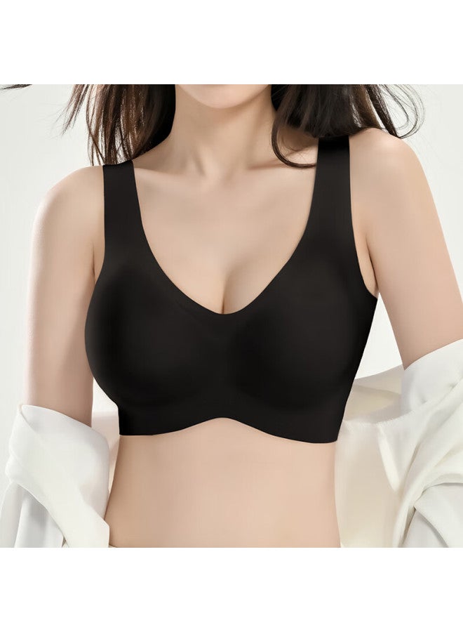 Skechers Women's Lightweight Breathable Wireless Bra, V-neck Brassiere, Beautiful Back One-piece Underwear