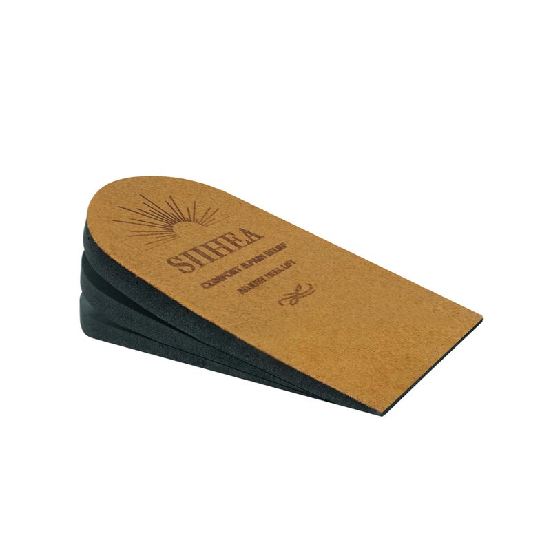 SIIHEA SIIHEA Adjustable Heel Lifts for Shoes 14 Height Increase Insoles for Achilles Tendonitis Heel Pain Leg Length Discrepancy Plantar Fasciitis Shoe Lifts Men Women Brown Large Single Lift