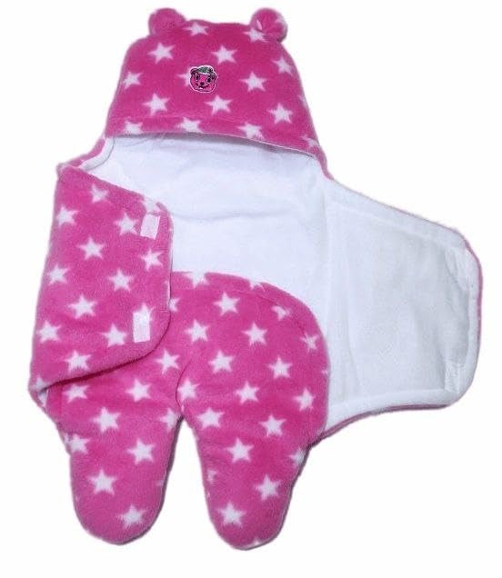 Episkey Soft Hooded Baby Blankets Swaddlers All Season Baby Wrapper Unisex Baby Sleeping Bag Baby Gift for New Born Baby Boys and Baby Girls (Baby_Swaddler_Pink) - Image 5