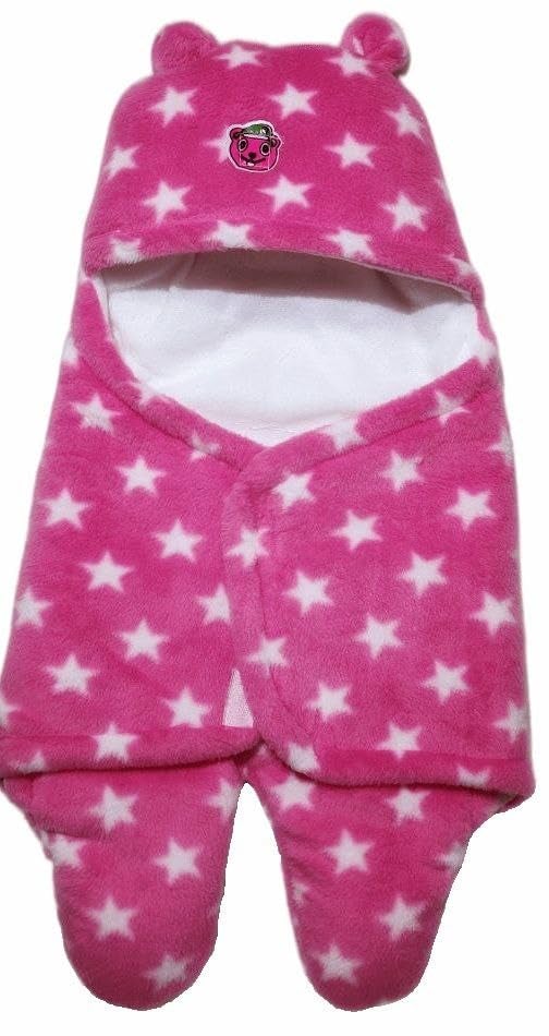 Episkey Soft Hooded Baby Blankets Swaddlers All Season Baby Wrapper Unisex Baby Sleeping Bag Baby Gift for New Born Baby Boys and Baby Girls (Baby_Swaddler_Pink) - Image 1
