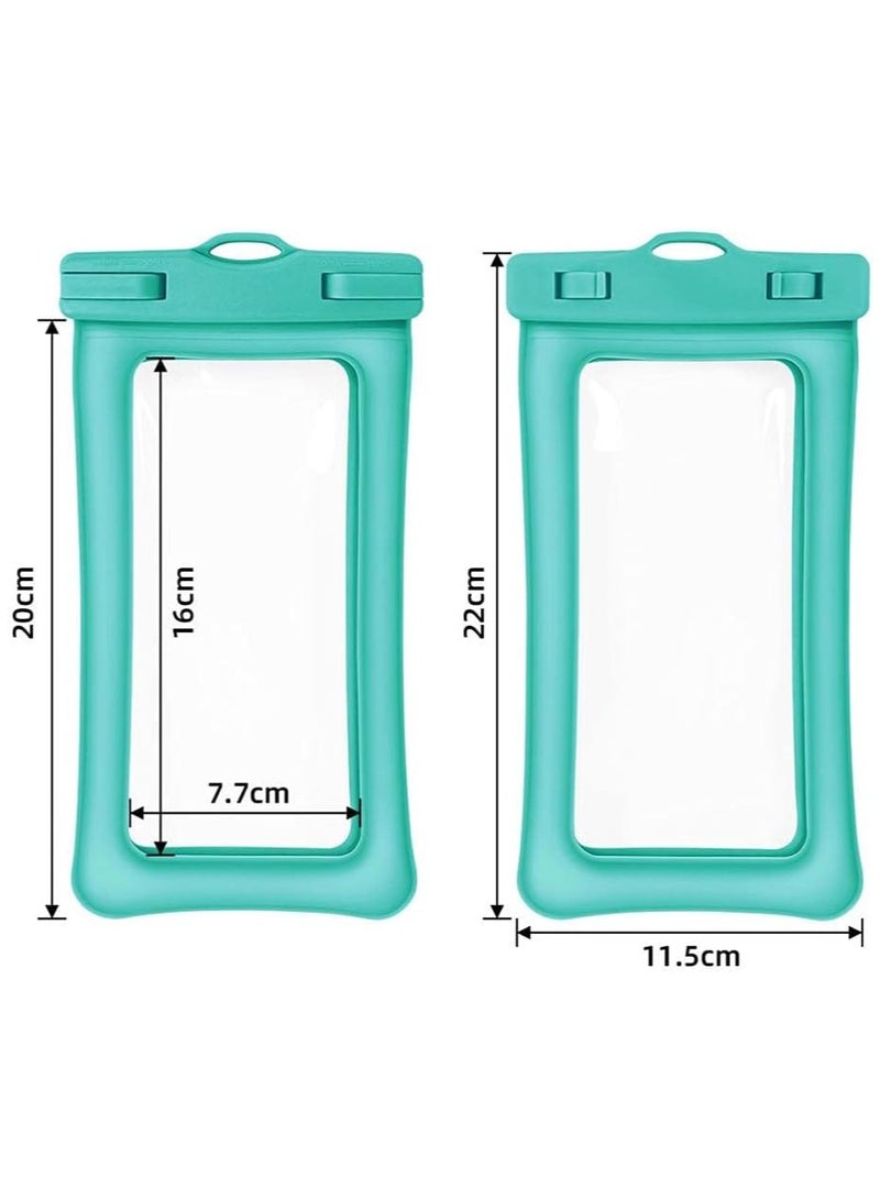 Generic TPU double airbag floating neck touch screen cell phone waterproof bag sealed rafting diving spa swimming equipment - Image 2