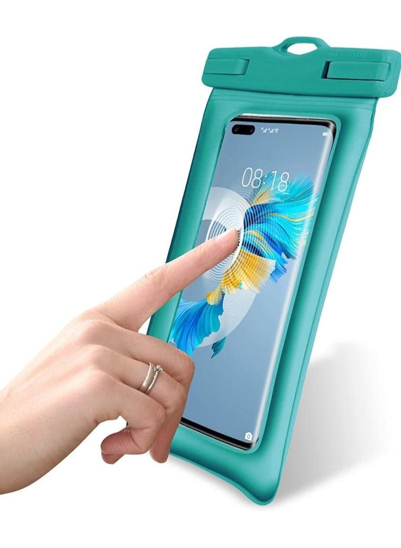 Generic TPU double airbag floating neck touch screen cell phone waterproof bag sealed rafting diving spa swimming equipment - Image 4