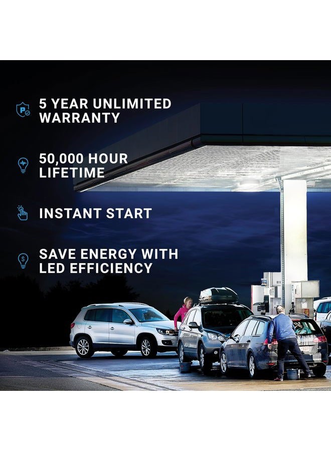 Parmida LED Technologies (4 Pack) Canopy Light, 45W, 0-10V Dimmable,110-277VAC, IP65 Waterproof, ETL-Listed, 5000K (Day Light), 9.6" x 9.6", Gas Station, Street & Outdoor Lighting, Bronze - Image 3