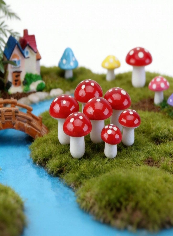 CHAMBERY 50Pcs Mini Mushrooms for Crafts Tiny Mushroom Figurines Dollhouse Miniature Garden Accessories - Image 3