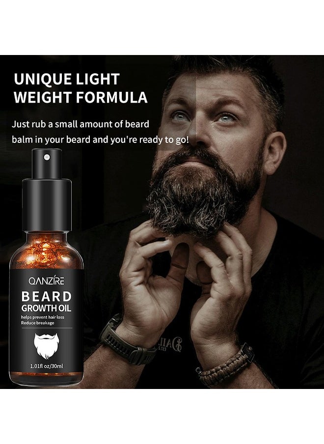 QANZIRE Beard Growth Oil Care, Stimulate Beard Growth Serum For Facial Hair Treatment, 30ml  - Image 5