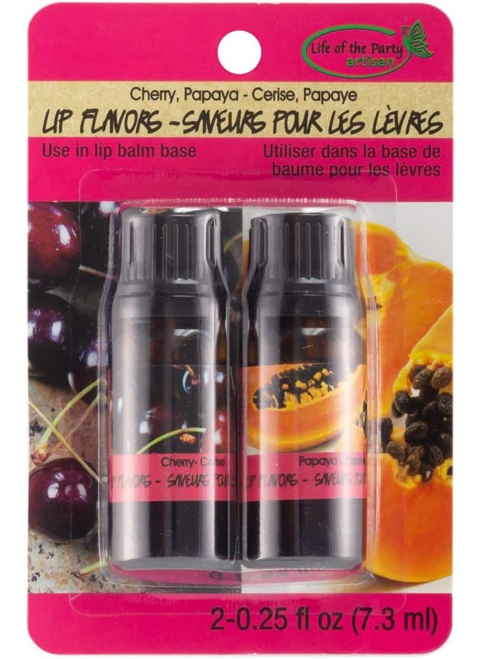 Life of the Party Life of the Party CherryPapaya Lip Flavors 2 Pack 61024 