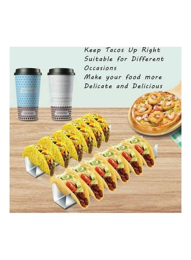 2 pc Stainless Steel Wavy Tortilla Stand Baking Rack Taco Holder Mexican Pancake Rack Easy Clean for Home Store - Image 3