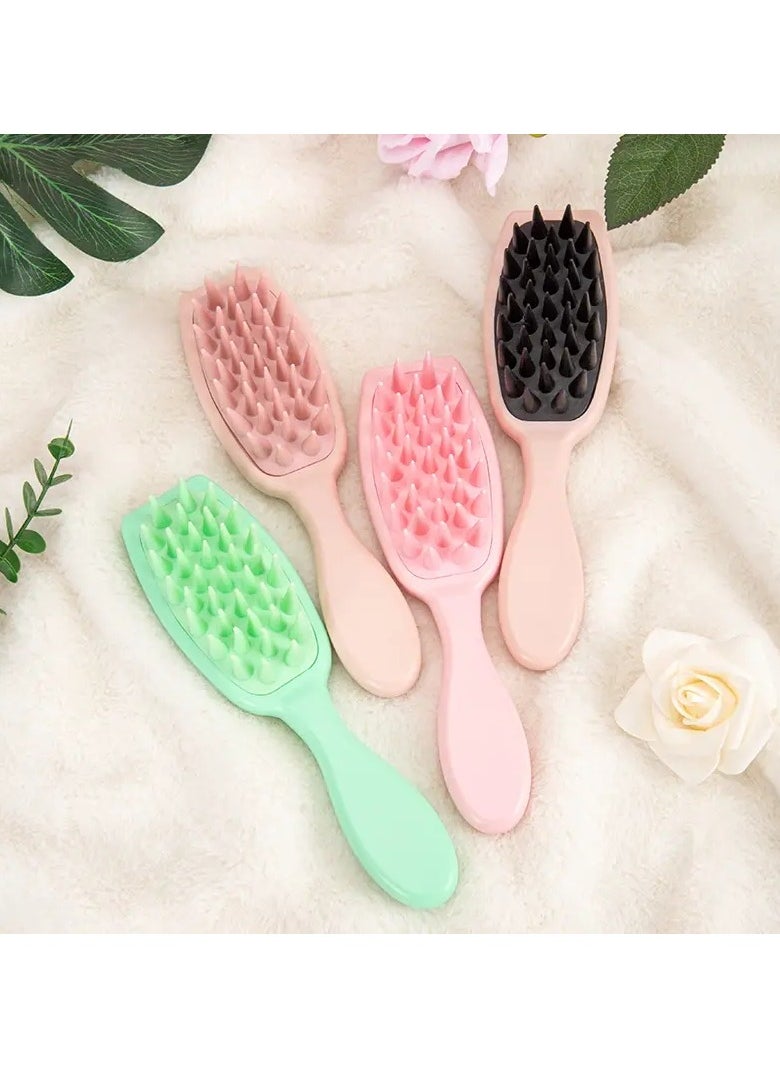 ORiTi 1pc Silicone Scalp Massager Brush Soft Silicone Brush For Hair Cleaning, Exfoliating, Scalp Massage, Convenient And Comfortable For Home Use, Suitable, Women, pink  - Image 3