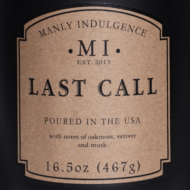 Manly Indulgence Last Call Jar Candle 16.5 oz - Woodsy Vetiver, Oakmoss - Citrus & Spicy Hints - Eucalyptus - Up to 60 Hour Burn - Soy Blend Wax, USA Poured - Image 5