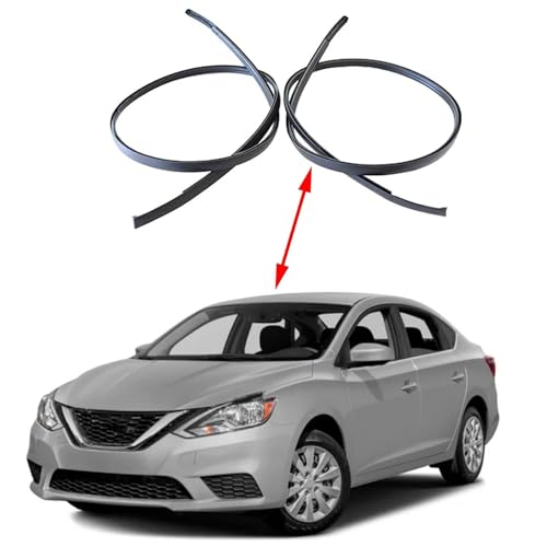 FZJDSD 738539AN0A Left and Right Side Roof Drip Molding Strips Weatherstrip Compatible with Nissan Sentra 2013-2018 Roof Drip Mouldings Trim - Image 1
