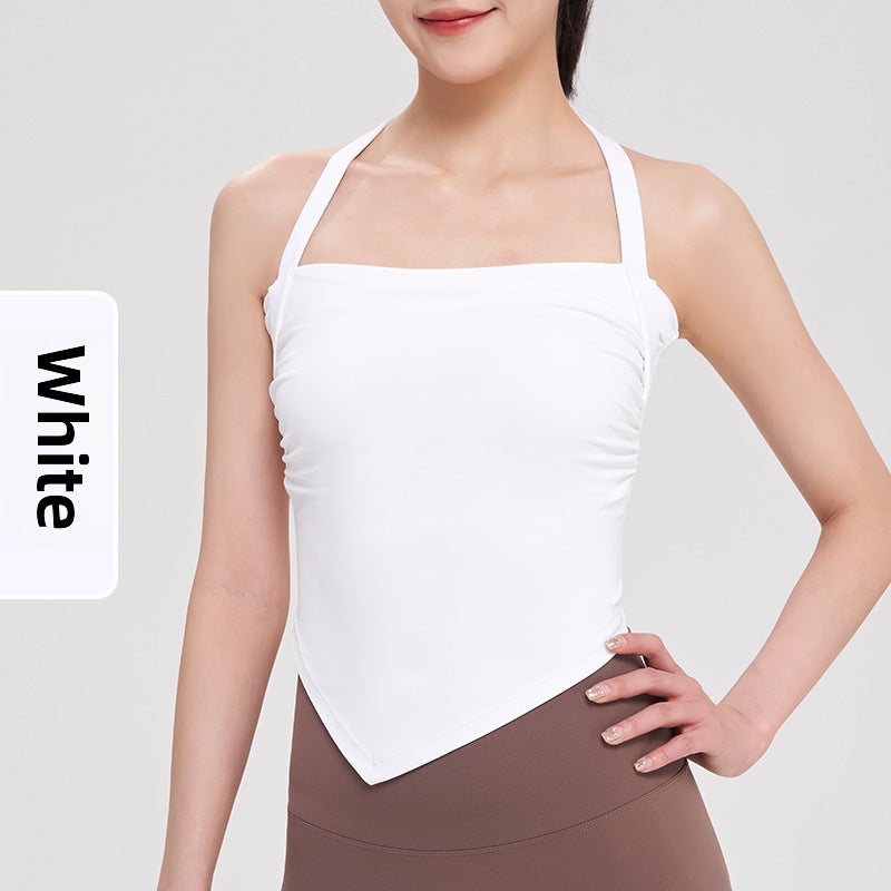 Seamless Yoga Tank Top Women High-Support Sports Bra Yuedong Powder  - Image 1