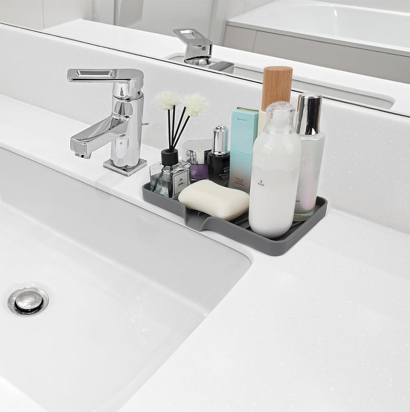 STORE 2508 Store2508 Silicone Kitchen Soap Tray, Kitchen Sink Tray Sponge Tray Dish Sponge Holder, Sink Caddy Organizer for Dish Soap Bottle, Soap Dispenser, Scrubber Brushes, Bathroom Soap Holder (1 Pc) - Image 4