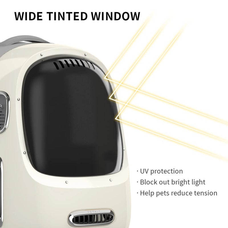 PETKIT Cat Backpack Carrier with Inbuilt Fan & Light, Airline-Approved Pet Backpack Bubble for Kitty Small Dog, Detachable Dog Backpack with Padded Strap for Travel, Hiking, Walking & Outdoor - Image 4