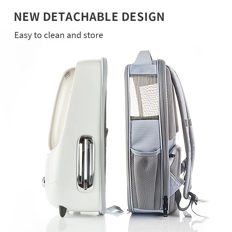 PETKIT Cat Backpack Carrier with Inbuilt Fan & Light, Airline-Approved Pet Backpack Bubble for Kitty Small Dog, Detachable Dog Backpack with Padded Strap for Travel, Hiking, Walking & Outdoor - Image 5