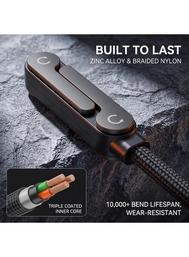 general 30W Fast Charging Type-C to Lightning Cable 1.5M with Built-in Phone Stand – Durable Braided Data & Charging Cable - Image 3
