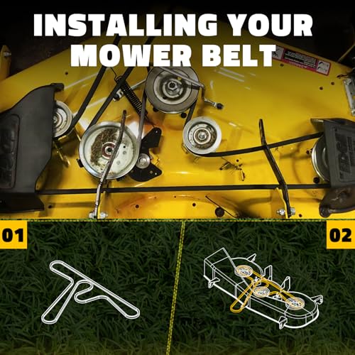 Beltchoice 429636 197253 Deck Belt, Kevlar Cord Mower Belt for Craftsman Husqvarna Poulan Pro 42" Deck, Replaces 532429636 532197253, Compatible with YTH18542 YT3000, 1/2" x 101.2" - Image 5