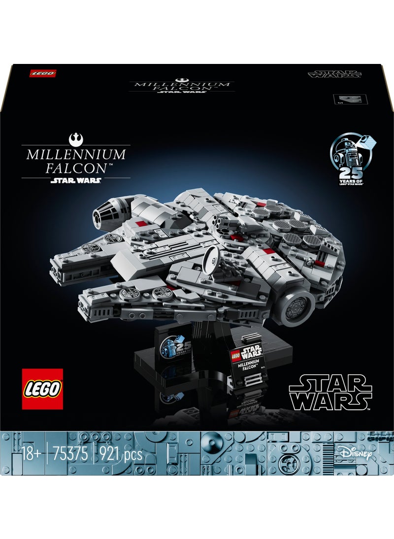 LEGO - ® Star Wars™ Millennium Falcon 75375 - Creative Starship Model Building Kit for Adults Who Love Star Wars (921 Pieces) - Image 1