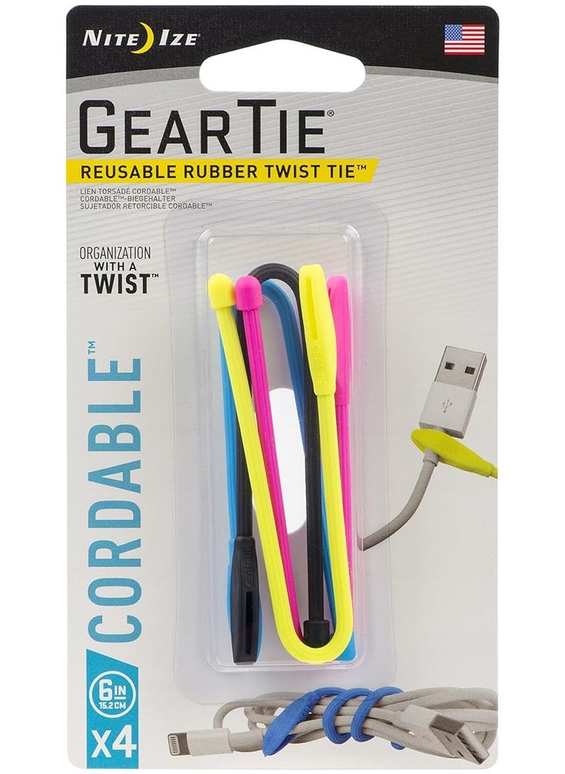 Cordable, The Orginal REUsable Rubber Twist With Stretch-Loop For Cord