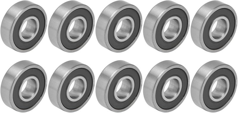 Tyenaza Deep Groove Rubber Sealed Bearings, Pack of 10, Optimized for Radial & Axial Pressures in Skates, Motors & More (6002) - Image 1