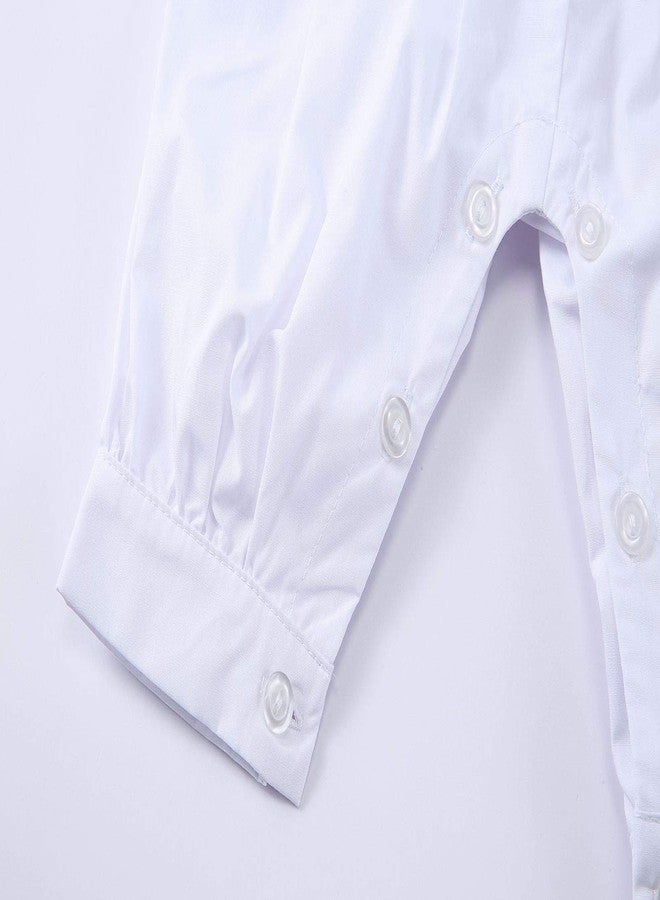 Bow Dream Baby Boy's 4 Pcs Set Christening Baptism Outfits White Long Sleeve 6-12 Months - Image 5
