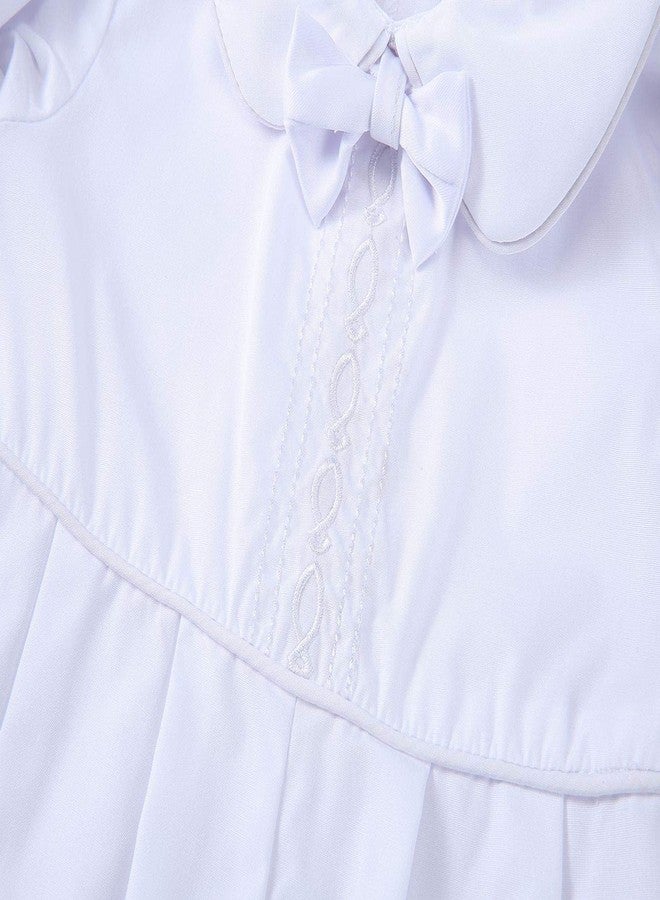 Bow Dream Baby Boy's 4 Pcs Set Christening Baptism Outfits White Long Sleeve 6-12 Months - Image 3