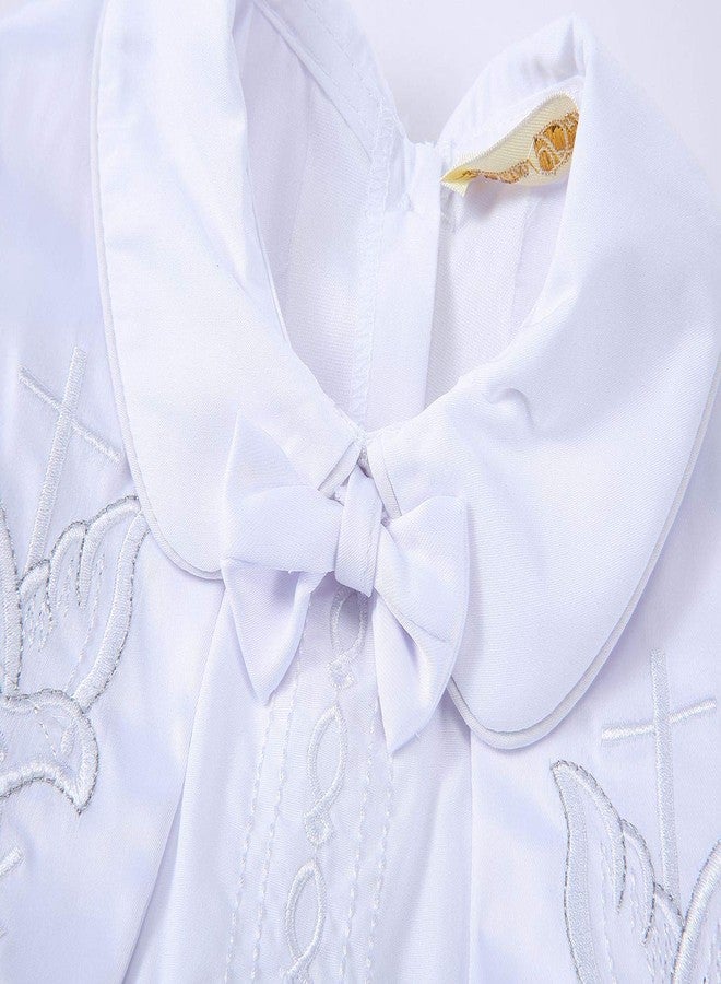 Bow Dream Baby Boy's 4 Pcs Set Christening Baptism Outfits White Long Sleeve 6-12 Months - Image 4