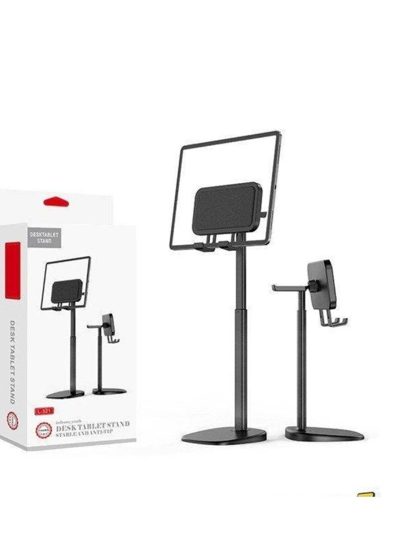 Universal Adjustable Height Angle Cell Phone Holder for Desk iPhone Stand Compatible with All Devices  - Image 1