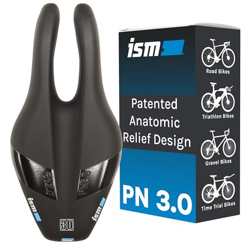 ISM PN 3.0 Padded Road Bike Saddle - Professionally Designed Noseless Bicycle Seat for Road, Time Trial, Triathlon, and Gravel Bikes - Performance Road Bike Seat for Reduced Numbness and Leg Clearance - Image 1