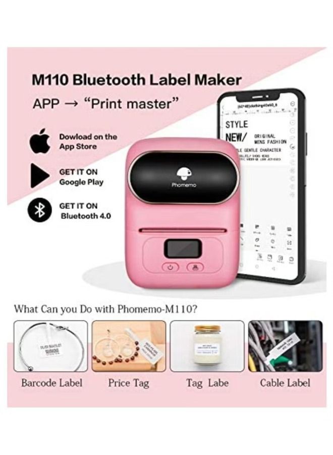 Phomemo M110 Thermal Label Maker with One Label Wireless Bluetooth Label Printer for Labeling Shipping Office Cable Retail Barcode Compatible for Android & iOS System - Image 4