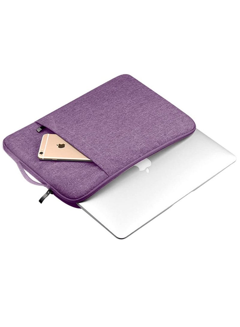 Laptop Sleeve 15-15.6 inch Pouch Waterproof Portable Handle Laptop Case Protective Laptop Bag Laptop Carrying Bag Compatible with MacBook Air Pro HP Dell Asus 15.4 Inch Purple - Image 2