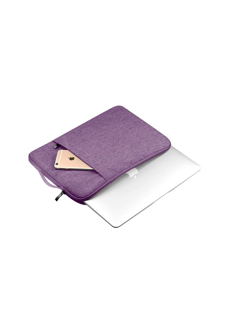 Laptop Sleeve 15-15.6 inch Pouch Waterproof Portable Handle Laptop Case Protective Laptop Bag Laptop Carrying Bag Compatible with MacBook Air Pro HP Dell Asus 15.4 Inch Purple - Image 5
