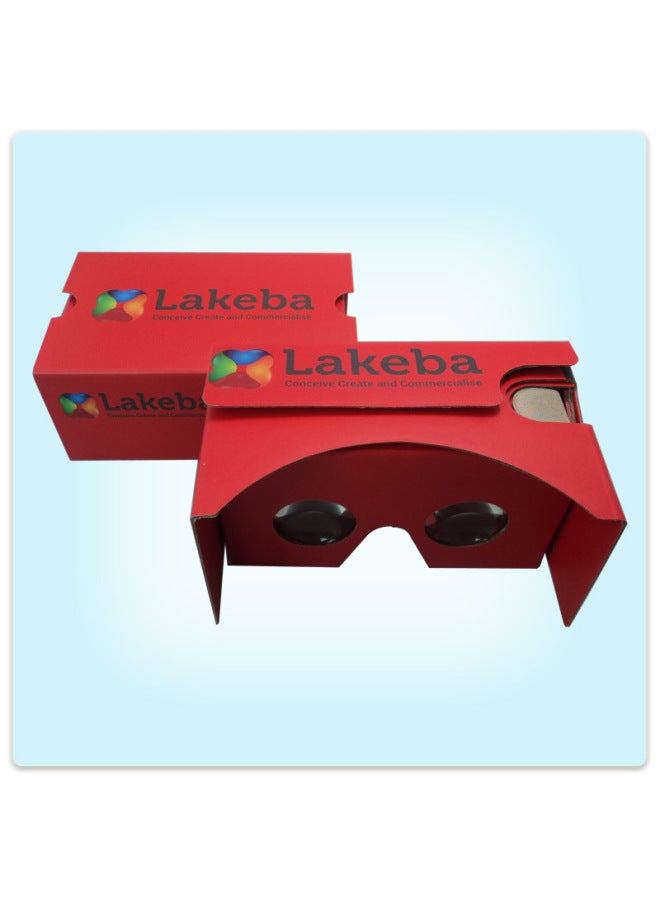 Vr Virtual Reality Glasses Paper Google Second Generation Vr Google Cardboard2.0 Cardboard Glasses-Color:Red  - Image 1