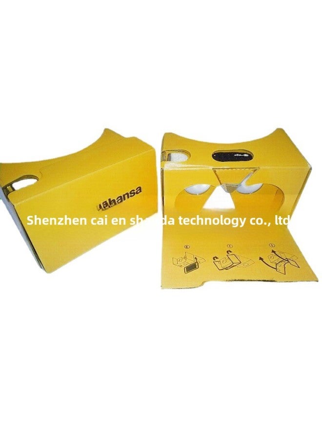 Vr Virtual Reality Glasses Paper Google Second Generation Vr Google Cardboard2.0 Cardboard Glasses-Color:Red  - Image 4