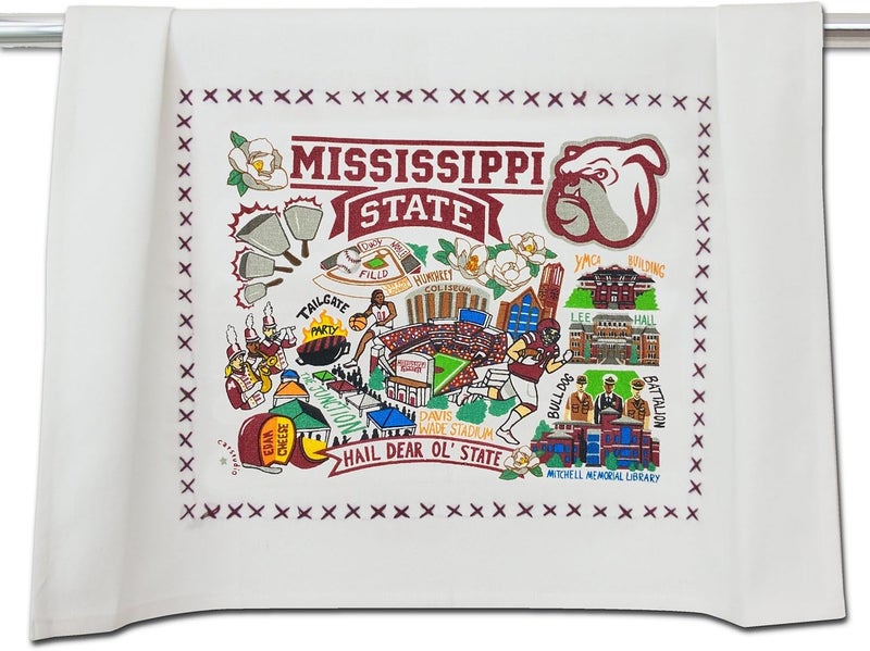 Catstudio Dish Towel, Mississippi State University Bulldogs Hand Towel - Collegiate Kitchen Towel for Mississippi State Fans - Perfect Graduation Gift, Gift for Students, Parents and Alums - Image 1