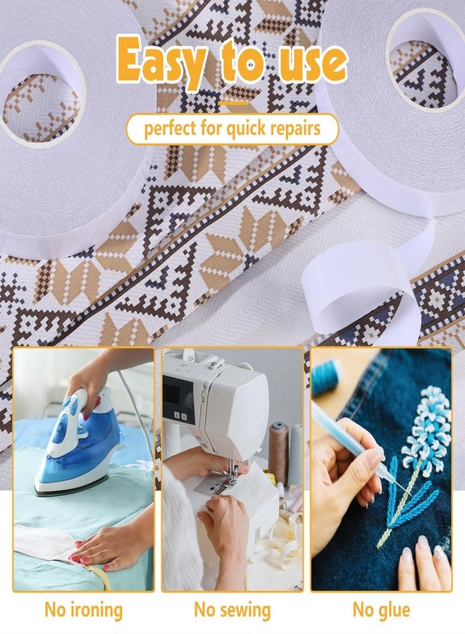 Fyguard 2 Pack Double Sided Fabric Tape, 0.51In x 196Ft Hem Tape No Sewing No Ironing, Hemming Tape for Clothing Pants Dresses Carpets Crafts - Image 4