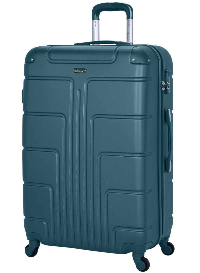 SENATOR Lightweight Luggage Checked Bag Durable Hard Shell 32 Inches Suitcase for Unisex Travel A1012 ABS Extra Large Hard sided with Spinner Wheels 4 Checked Luggage 32-Inch Dark Teal - Image 1