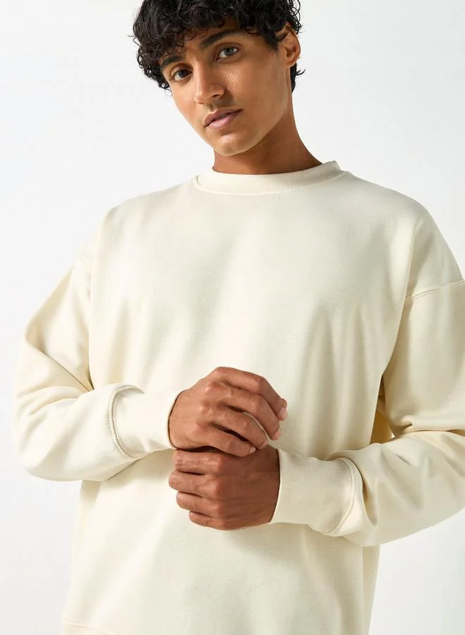 Splash FAV Solid Sweatshirt with Long Sleeves