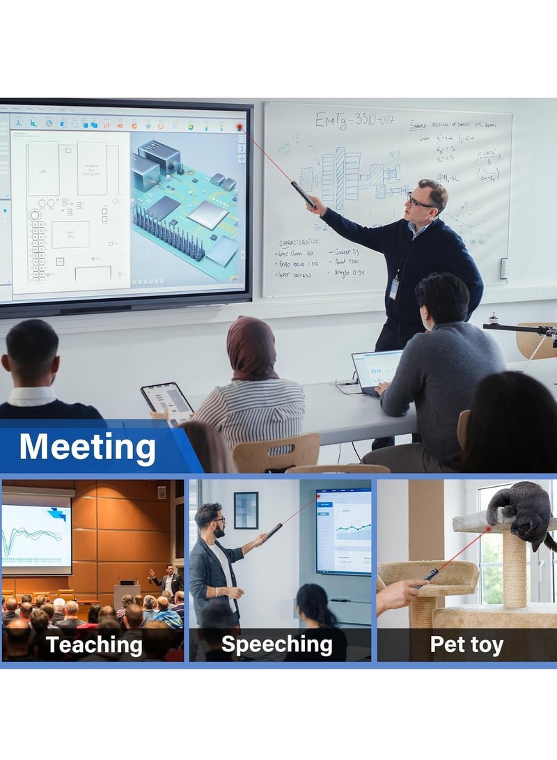 Wireless Presenter With Laser Pointer Pen Black Presentation Clicker with Red Laser - Image 5