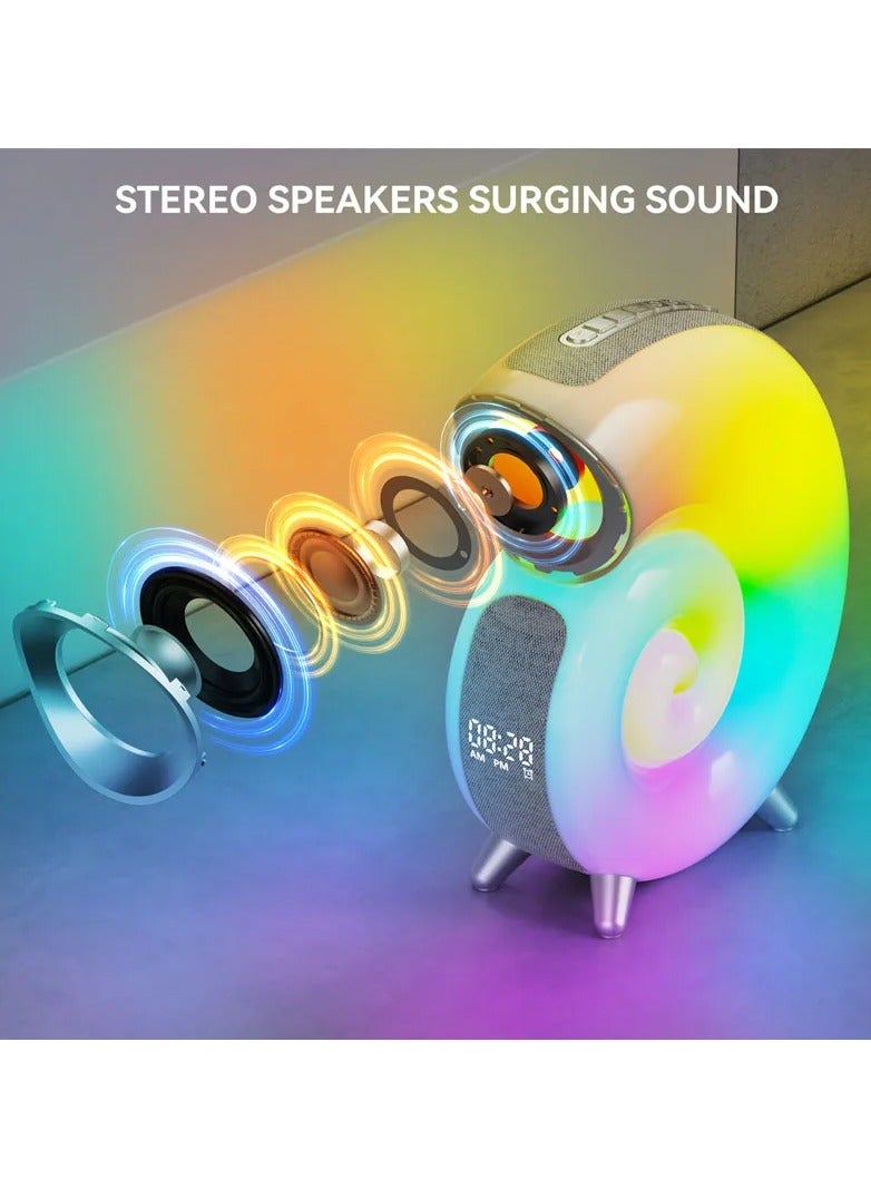 Conch Smart RGB Atmosphere Light Bluetooth Speaker Alarm Clock Wake-up Lamp White Noise Machine For Sleeping Baby - Image 3