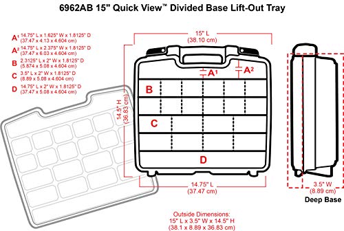 ArtBin 6960AB Quick View Deep Base Carrying Case, Portable Art & Craft Storage Box, 14.5" x 15", Clear - Image 3