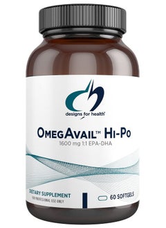 Omegavail Hipo Tg (Triglyceride) Omega3 Fish Oil Supplement 1600Mg Epa/Dha Per Serving With Lemon + Vitamin E To Minimize Fishy Taste (60 Softgels)
