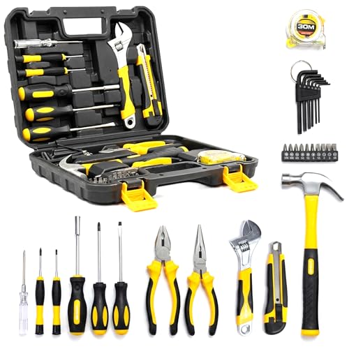 IBELL VORMIR VR TK32 40-Piece Hand Tool Kit with Chrome Finish | Complete Home & Professional Tool Set with Screwdrivers, Pliers, Hammer & Measuring Tape - Image 1