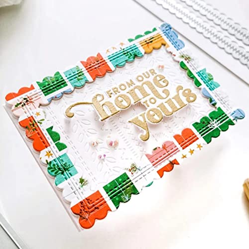 hinana Rectangle Frame Metal Die Cuts,Stitched Scalloped Nesting Tag Background Cutting Dies Cut Stencils for DIY Scrapbooking Photo Decorative Embossing Paper Card Making - Image 5