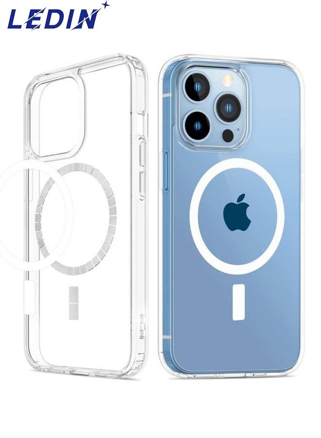 LEDIN Magnetic Clear Case for iPhone 13 Pro Compatible with MagSafe, Military-Grade Protection, Phone Bumper - Image 1