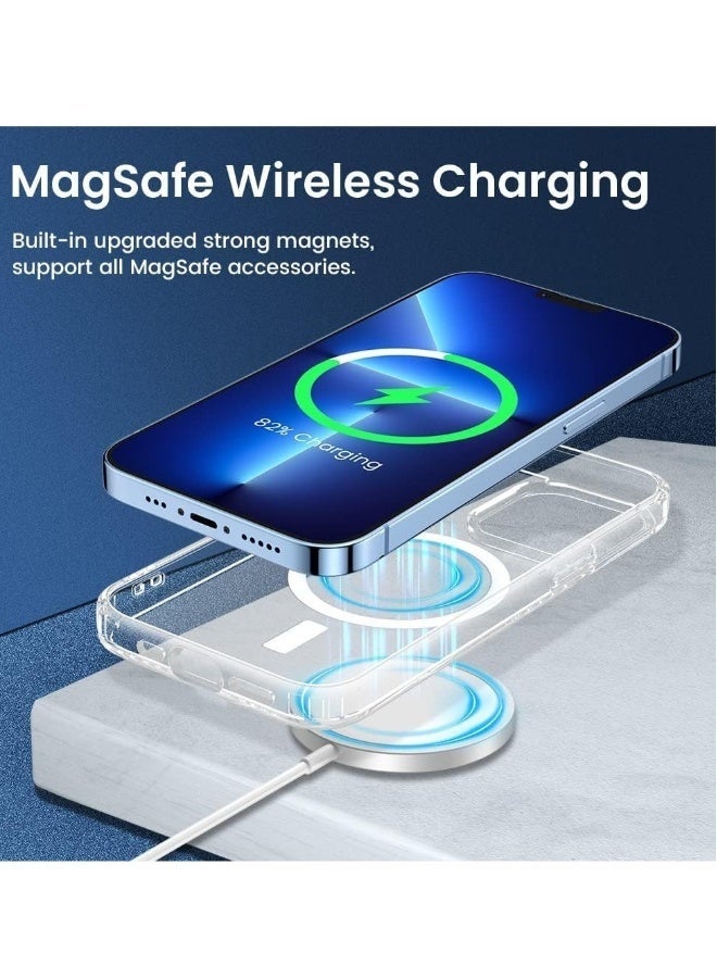 LEDIN Magnetic Clear Case for iPhone 13 Pro Compatible with MagSafe, Military-Grade Protection, Phone Bumper - Image 2