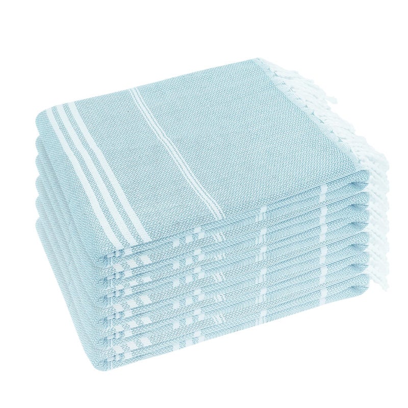 YSYJ Turkish Beach Towel 6 Pack Beach Towels 36x71 Beach Towel Oversized Sand Free Turkish Towel Quick Dry Bath Towels Blue