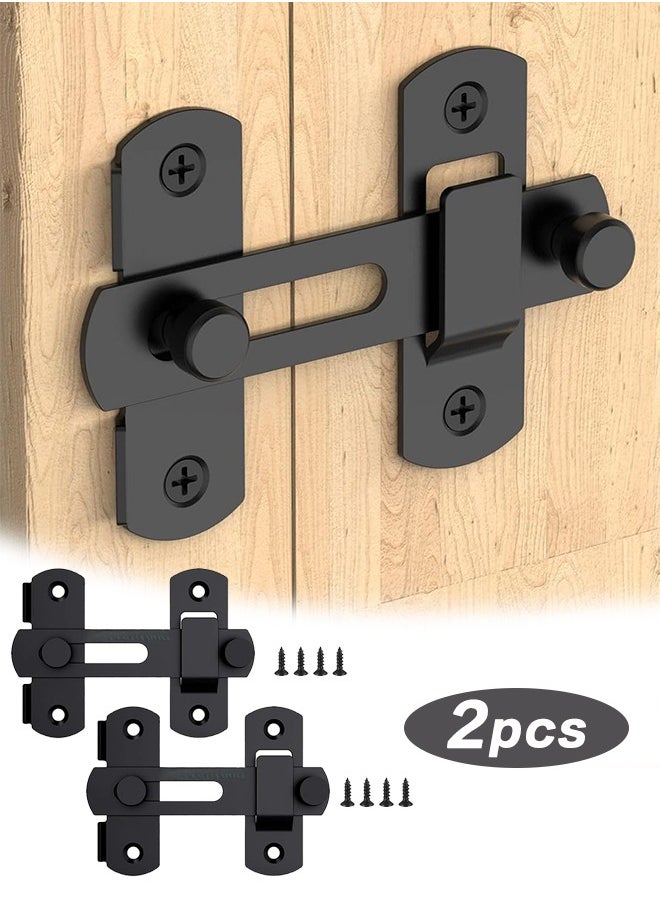 Sweet Life 2PCS Sliding Barn Door Lock, Stainless Steel Gate Latches Flip Latch Safety Door Bolt Latch Lock for Wine Cabinet, Bathroom, Outdoor, Garage, Garden, Closet Door  - Image 1