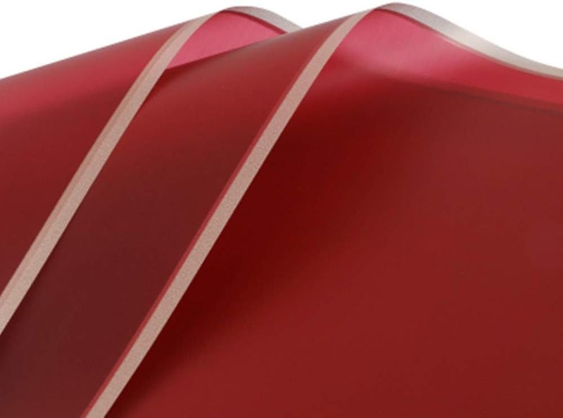 BBJ WRAPS Waterproof Floral Wrapping Paper Sheets Fresh Flowers Bouquet Gift Packaging Korean Florist Supplies, 20 Sheets (Red) - Image 1