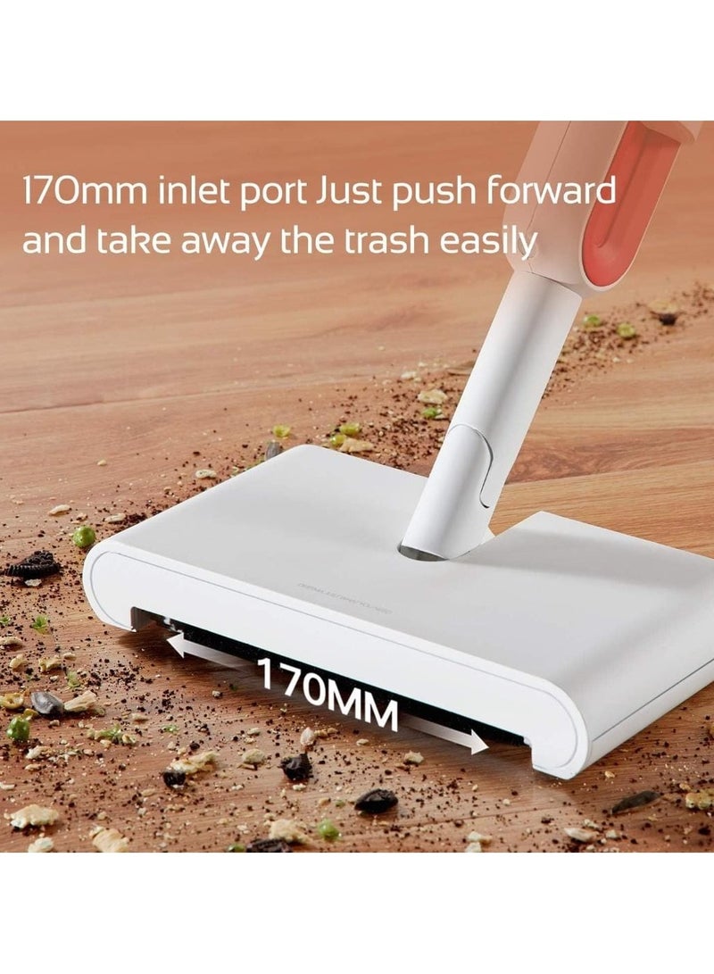 2 in1 Smart Cordless Handheld Rotatable Sweeper With Water Spraying Mop Floor Cleaner TB900 230ML Dustbin 0.28L Water Tank 360 Rotation 70mm Wide Inlet for Tiles, Marbles Other White  - Image 2