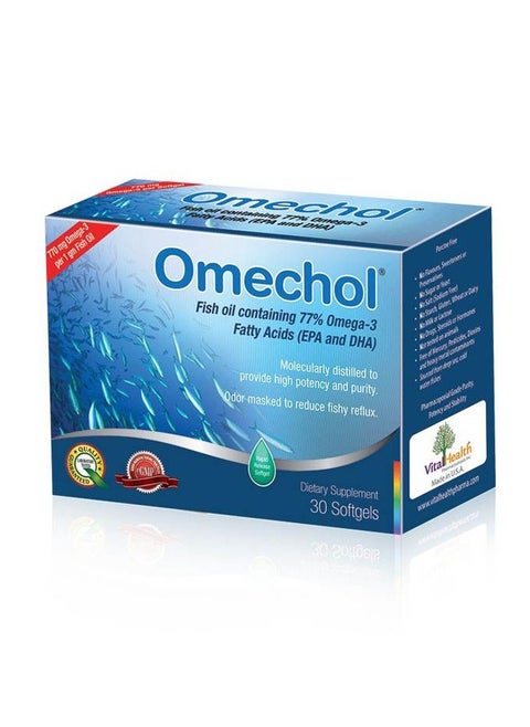 Omechol Omega 3 Fatty Acid EPA and DHA 30 Softgel